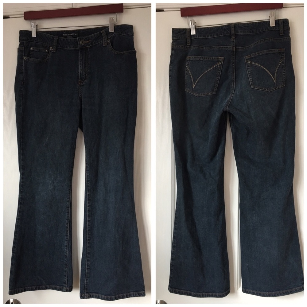 PETITE SOPHISTICATE denim blue jeans boot cut 10 P